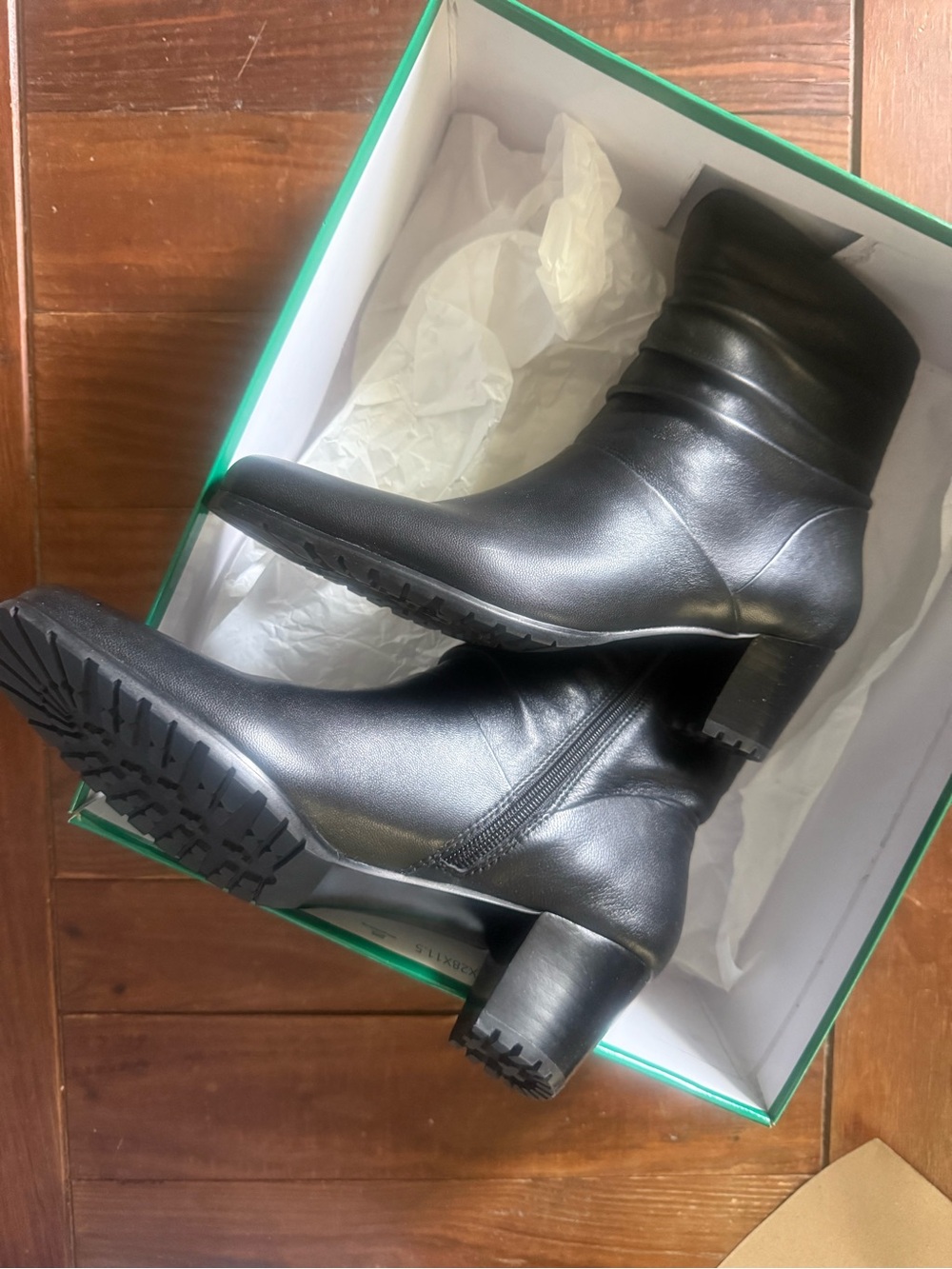 David Tate Black Leather Ankle Mid-Calf Boots - Women’s 8N - Excellent Condition